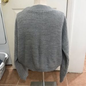 Grey Cropped Sweater